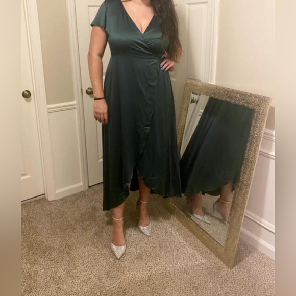 Krystal Satin Wrap Dress - Picture 4 of 4